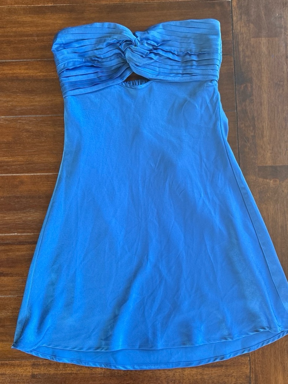 2Bella Strapless Blue Twist-Front Women’s Dress